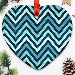 Chevron Vi Heart Ornament (two Sides) by GardenOfOphir