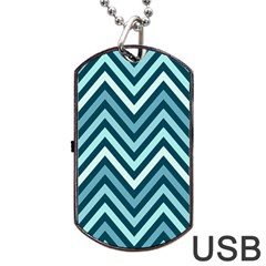 Chevron Vi Dog Tag Usb Flash (two Sides) by GardenOfOphir