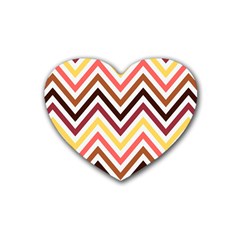 Chevron V Rubber Heart Coaster (4 Pack) by GardenOfOphir