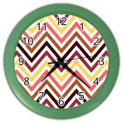 Chevron V Color Wall Clock by GardenOfOphir