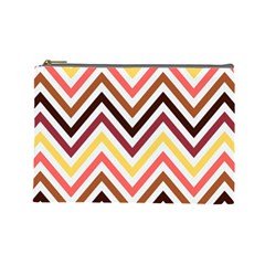 Chevron V Cosmetic Bag (large) by GardenOfOphir