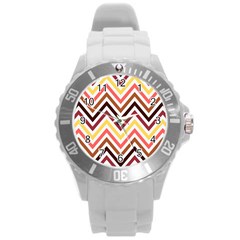 Chevron V Round Plastic Sport Watch (l) by GardenOfOphir