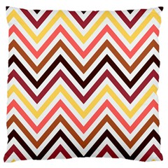 Chevron V Large Premium Plush Fleece Cushion Case (two Sides) by GardenOfOphir