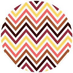 Chevron V Wooden Puzzle Round by GardenOfOphir