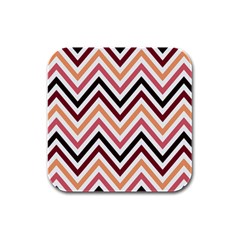 Chevron Iv Rubber Square Coaster (4 Pack) by GardenOfOphir