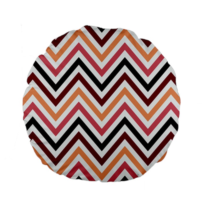 Chevron Iv Standard 15  Premium Flano Round Cushions