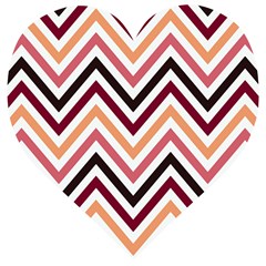 Chevron Iv Wooden Puzzle Heart by GardenOfOphir