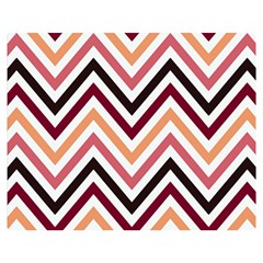 Chevron Iv One Side Premium Plush Fleece Blanket (medium) by GardenOfOphir