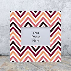 Chevron Iv White Box Photo Frame 4  X 6  by GardenOfOphir