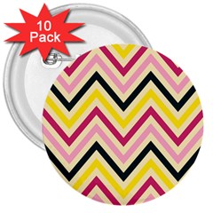 Chevron I 3  Buttons (10 Pack)  by GardenOfOphir