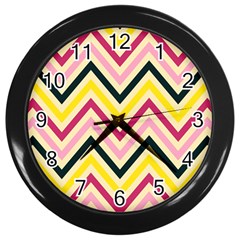 Chevron I Wall Clock (black) by GardenOfOphir