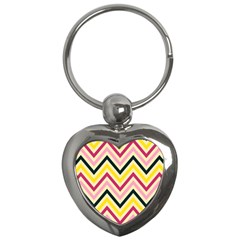 Chevron I Key Chain (heart) by GardenOfOphir