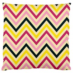 Chevron I Standard Premium Plush Fleece Cushion Case (two Sides) by GardenOfOphir