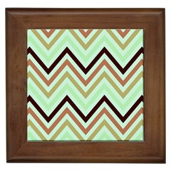 Chevron Iii Framed Tile by GardenOfOphir