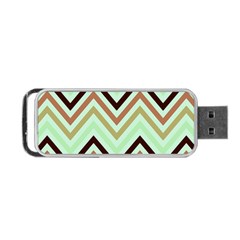 Chevron Iii Portable Usb Flash (one Side) by GardenOfOphir