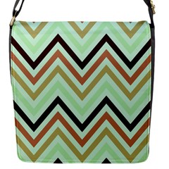 Chevron Iii Flap Closure Messenger Bag (s) by GardenOfOphir