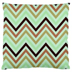 Chevron Iii Large Premium Plush Fleece Cushion Case (two Sides) by GardenOfOphir