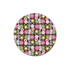 Pretty Flowers Magnet 3  (round) by GardenOfOphir