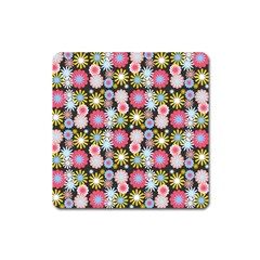 Pretty Flowers Square Magnet by GardenOfOphir