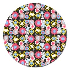 Pretty Flowers Magnet 5  (round) by GardenOfOphir