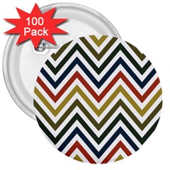 Chevron Ii 3  Buttons (100 Pack)  by GardenOfOphir