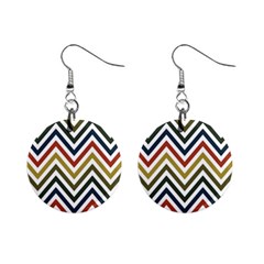 Chevron Ii Mini Button Earrings by GardenOfOphir