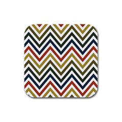 Chevron Ii Rubber Square Coaster (4 Pack) by GardenOfOphir