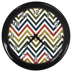 Chevron Ii Wall Clock (black) by GardenOfOphir