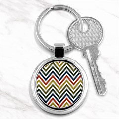 Chevron Ii Key Chain (round) by GardenOfOphir