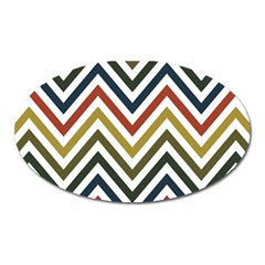 Chevron Ii Oval Magnet by GardenOfOphir