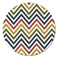 Chevron Ii Magnet 5  (round) by GardenOfOphir