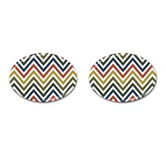 Chevron Ii Cufflinks (oval) by GardenOfOphir