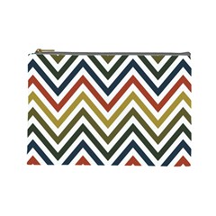 Chevron Ii Cosmetic Bag (large) by GardenOfOphir