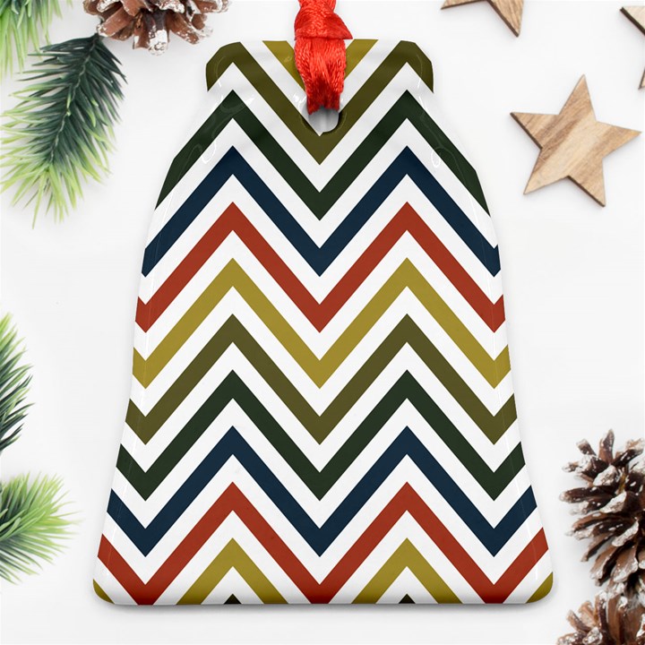 Chevron Ii Bell Ornament (Two Sides)