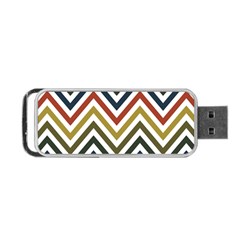 Chevron Ii Portable Usb Flash (one Side) by GardenOfOphir