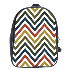 Chevron Ii School Bag (xl) by GardenOfOphir