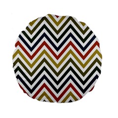 Chevron Ii Standard 15  Premium Flano Round Cushions by GardenOfOphir