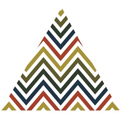 Chevron Ii Wooden Puzzle Triangle by GardenOfOphir