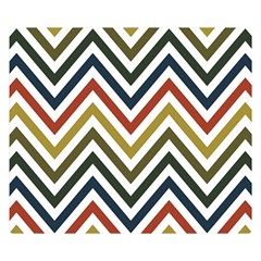 Chevron Ii One Side Premium Plush Fleece Blanket (small) by GardenOfOphir