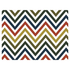 Chevron Ii One Side Premium Plush Fleece Blanket (extra Small) by GardenOfOphir