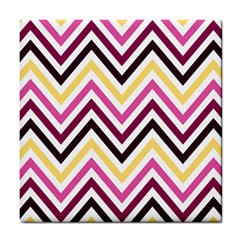 Pretty Chevron Tile Coaster by GardenOfOphir