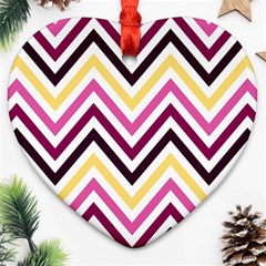 Pretty Chevron Ornament (heart) by GardenOfOphir