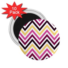 Pretty Chevron 2 25  Magnets (10 Pack)  by GardenOfOphir