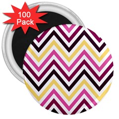 Pretty Chevron 3  Magnets (100 Pack) by GardenOfOphir