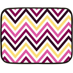 Pretty Chevron One Side Fleece Blanket (mini) by GardenOfOphir