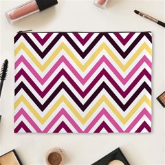 Pretty Chevron Cosmetic Bag (xl) by GardenOfOphir