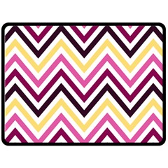 Pretty Chevron One Side Fleece Blanket (large) by GardenOfOphir