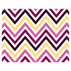 Pretty Chevron One Side Premium Plush Fleece Blanket (medium) by GardenOfOphir