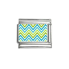 Green Chevron Italian Charm (9mm) by GardenOfOphir