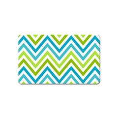 Green Chevron Magnet (name Card) by GardenOfOphir